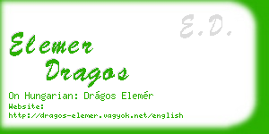elemer dragos business card